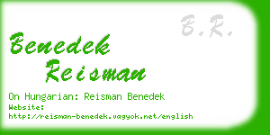benedek reisman business card